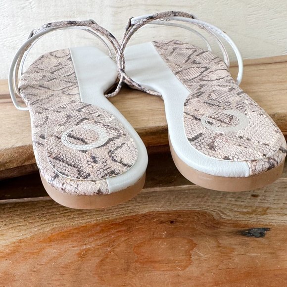 NIB Journee Collection‎ Snake Pattern Vegan Sandals - 8 - Picture 9 of 11